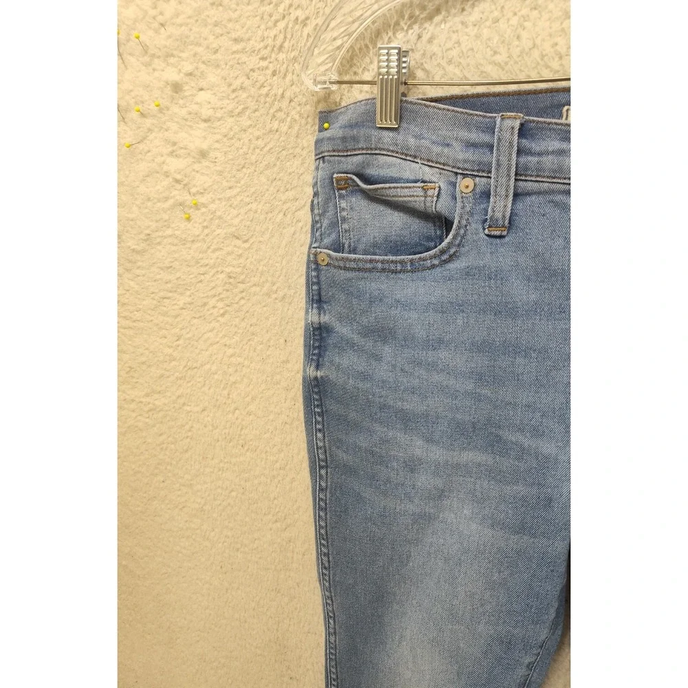 Madewell Women Jeans 33x26 Blue Cotton Blend High Rise Straight Leg Regular Fit